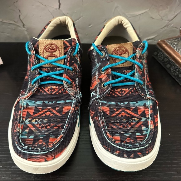 Twisted X Women's Hooey Loper, Moc Toe, Midnight Aztec Driving Sneaker Shoe S: 7 - Picture 4 of 9